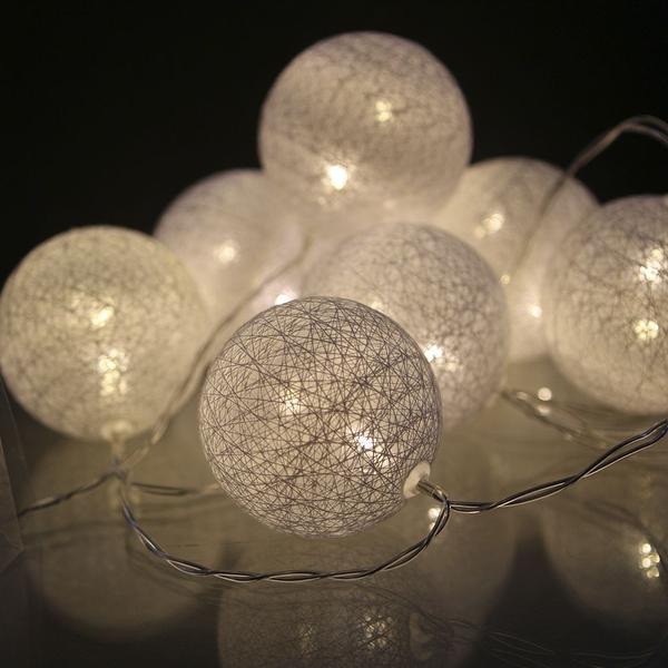 Imagem de Cordão luminoso taschibra 10 leds esfera branca 3000k