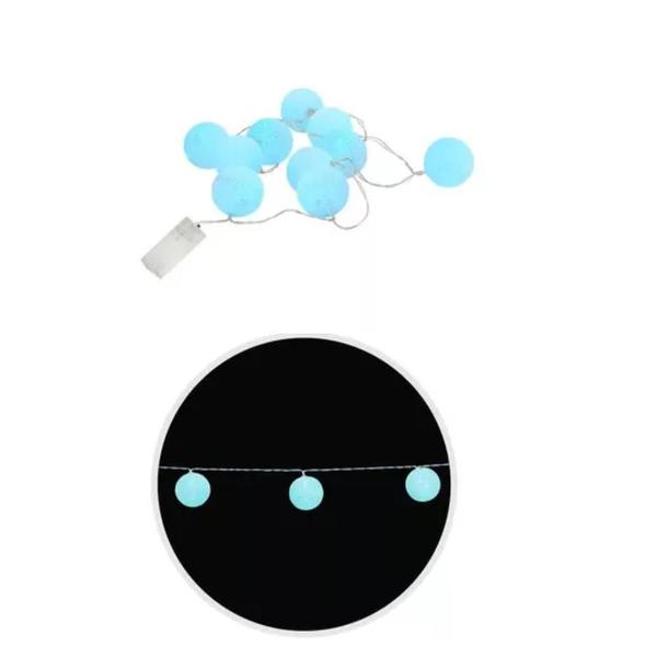 Cordão Luz Luminária De Bolinhas Azul Led 10 Bolas 2m 2023 - Art House Imagem de Cordão Luz Luminária De Bolinhas Azul Led 10 Bolas 2m 2023