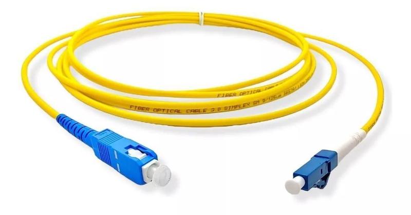 Imagem de Cordão Óptico Sc-Upc Lc-Upc Single 2.0Mm 3Mt Gold (Cód A5)