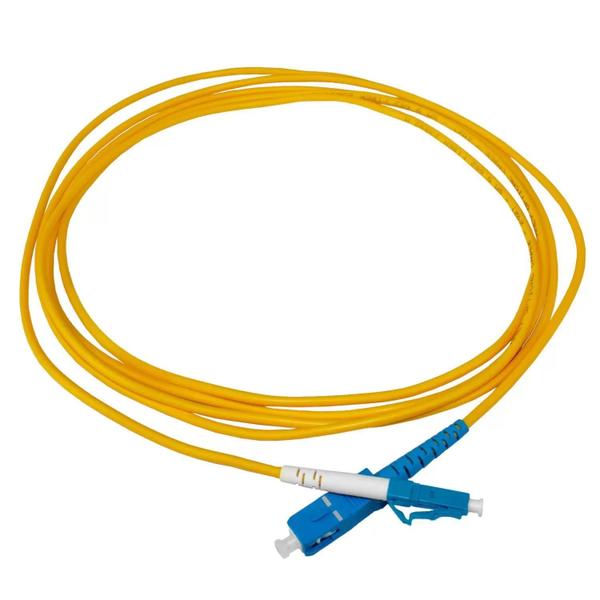 Imagem de Cordão Óptico Sc-Upc Lc-Upc Single 2.0Mm 3Mt Gold (Cód A5)