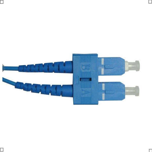 Imagem de Cordão Óptico Seccon Duplex LC UPC x SC UPC SM 9/125 Bitola de 2MM Azul