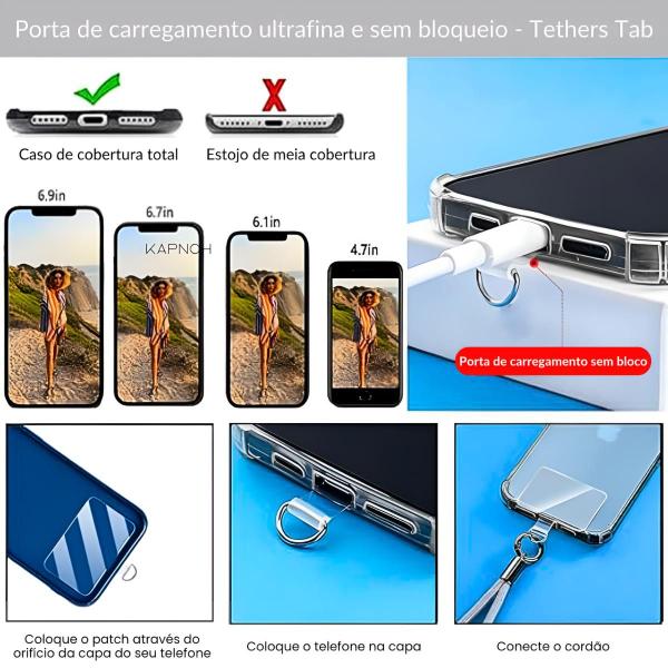 Imagem de Cordão Para Smartphone Pérolas Alça De Pescoço E Pulso 