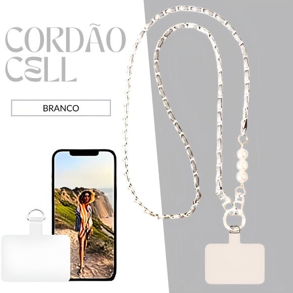 Imagem de Cordão Para Smartphone Pérolas Alça De Pescoço E Pulso 