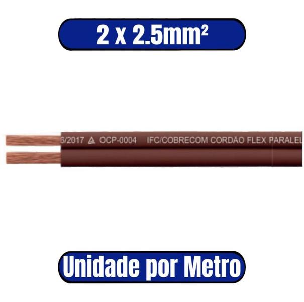 Imagem de Cordão Paralelo 2 X 2.5mm² Marrom Marrom - (VALOR REFERENTE AO METRO)