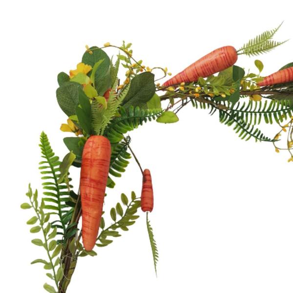 Imagem de Cordão Páscoa Arame com Cenouras e Flores