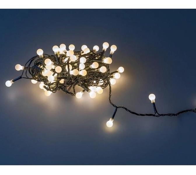 Cordao Pisca Led 40 Bolinhas Branco Quente - Wincy Natal Imagem de Cordao Pisca Led 40 Bolinhas Branco Quente