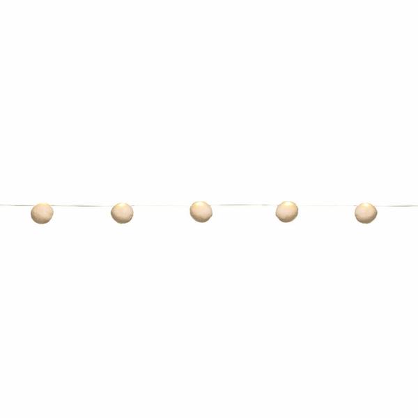 Imagem de Cordão Pompons com 15 Leds Cor Clara. Distância entre Os Pompons 10cm. Distância entre o Primeiro Pompom e o Compat - 1 Un - Cromus: 1593115