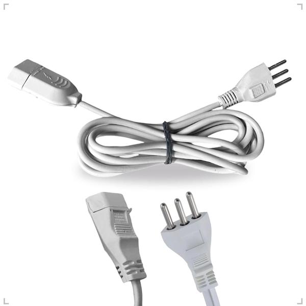 Imagem de Cordão prolongador bipolar 3m Bivolt Branco