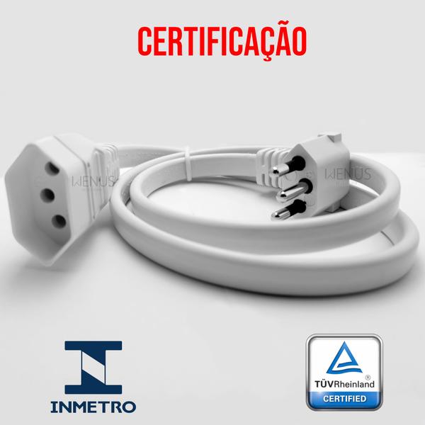 Imagem de Cordão Prolongador Branco 20a Com 80cm Megatron Original