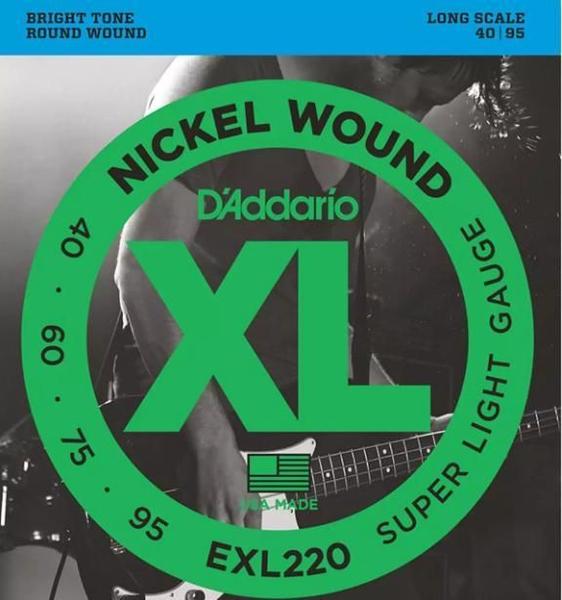 Imagem de Cordas para contrabaixo Exl220 040-095 - d'addario