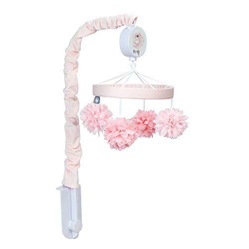 Imagem de Cordeiros & Ivy Signature Botânico Baby Pink Floral Musical Baby Crib Mobile