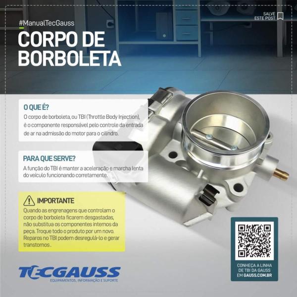 Imagem de Corpo borboleta 12V  Vw Gol 2003 a 2005 Gauss GI7006