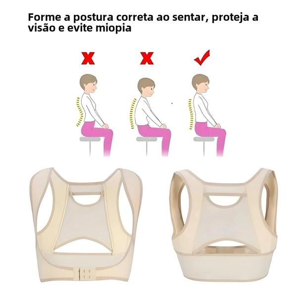 Imagem de Correção de Postura para Ombros e Costas - Suporte Espinhal Invisível e Confortável