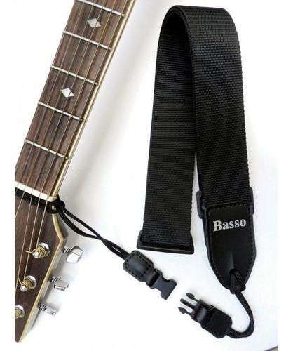 Imagem de Correia basso alça cinta sintética + cordão extensor engate rápido para violão guitarra ukulele kit