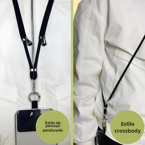 Imagem de Correia Crossbody Ajustável para Celular - Anti-Perda com Clip e Corda de Suspensão