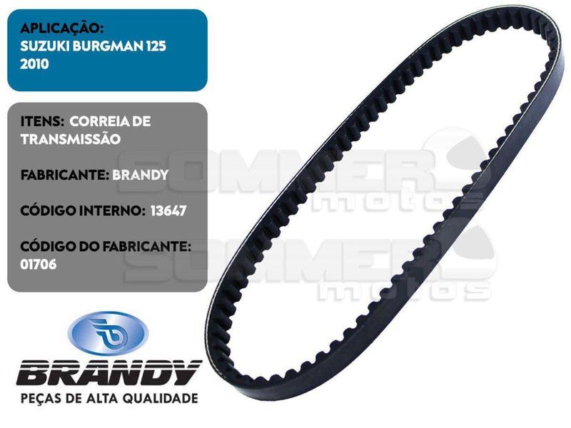 Imagem de Correia de transmissão suzuki burgman 125 2010 - brandy