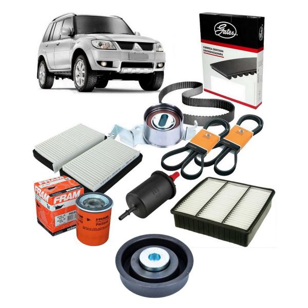 Imagem de Correia Dentada Pajero Tr4 2008 Flex Polia Filtro Poly v Kit