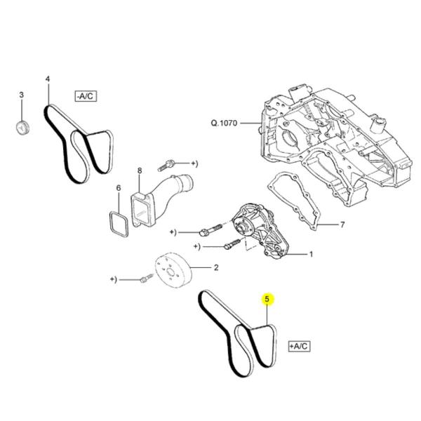 Imagem de Correia Do Motor Ranger 3.0l Diesel De 2005 A 2012 (6pk2335)