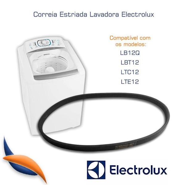 Imagem de Correia Estriada Lavadora Electrolux Lte12 Ltc12 67400522