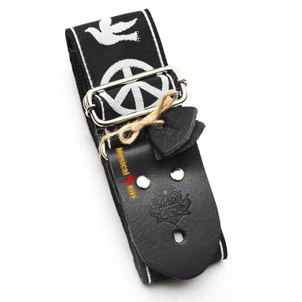 Correia guitarra old black jeff back acid straps Imagem de Correia guitarra old black jeff back acid straps