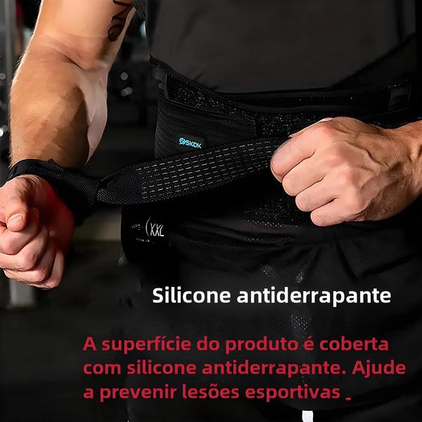 Imagem de Correias de Levantamento de Peso com Suporte de Pulso Antiderrapante de Silicone