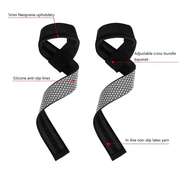 Correias de Pulso Ajustáveis Antiderrapantes para Levantamento de Peso com Gel Imagem de Correias de Pulso Ajustáveis Antiderrapantes para Levantamento de Peso com Gel