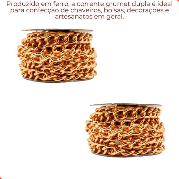 Corrente 19x15mm em aluminio com 05 metros - LADEIRA BIJUTERIAS Imagem de Corrente 19x15mm em aluminio com 05 metros