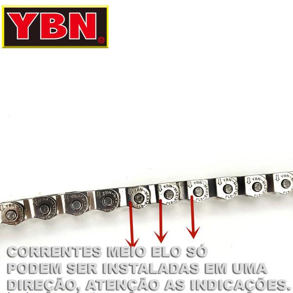 Imagem de Corrente Bike Grossa Meio Elo BMX Single Fixa Half Link YBN