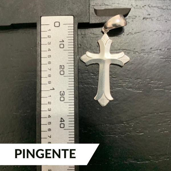 Imagem de Corrente c/ Pingente Cruz + Pulseira Grumet Italiana 925