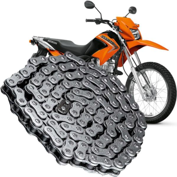 Imagem de Corrente da Transmissão (Relação) - Honda Bros 125 Bros 150 - 428-130L Darom (Sem Retentor)