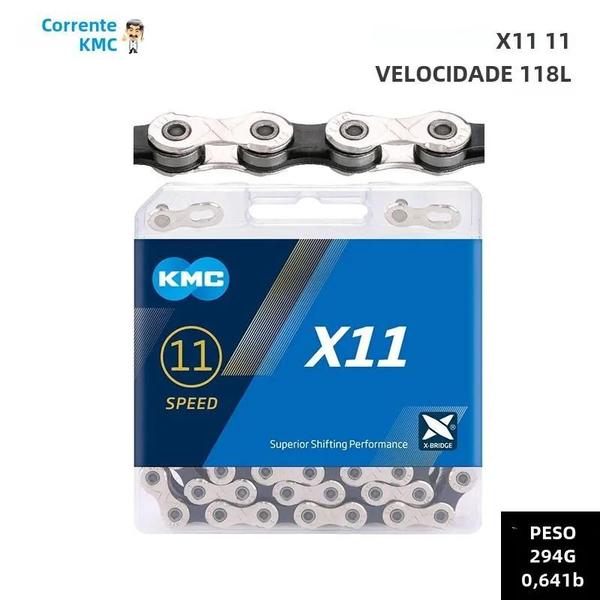 Imagem de Corrente de Bicicleta KMC X8/X9/X10/X11/X12 - Compatível com Bicicletas de Estrada e MTB