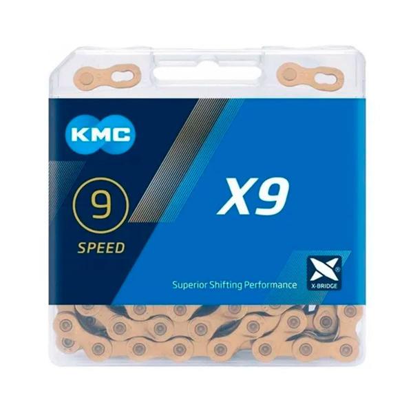 Imagem de Corrente de Bicicleta Kmc X9 9v Dourada