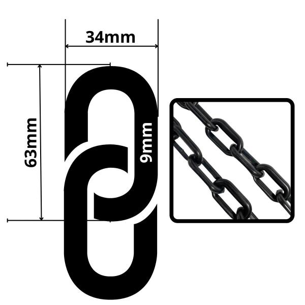 Imagem de Corrente De Sinalização Isolamento Segurança Pvc 10m/ 9mm