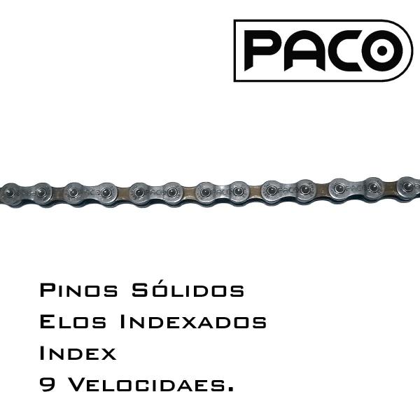 Imagem de Corrente Fina 9v 18v 27v Paco 116 Elos Index Mtb Speed Para Bicicleta Shimano