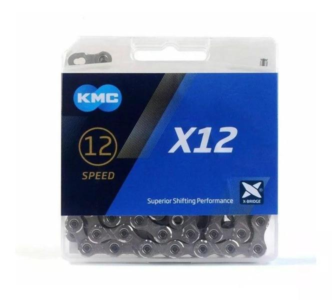 Imagem de Corrente Kmc X12 Silver Prata 126 Elos Sram Eagle Xtr 12v