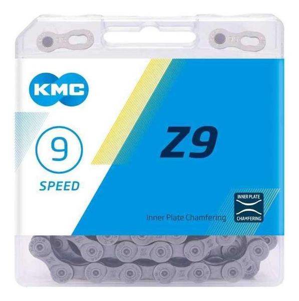 Imagem de Corrente Kmc Z9 Bike 9v Cinza Fina 116 Elos Missing Z 9