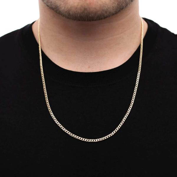 Imagem de Corrente Masculina Grumet 4 mm - Banhado em ouro 60 cm