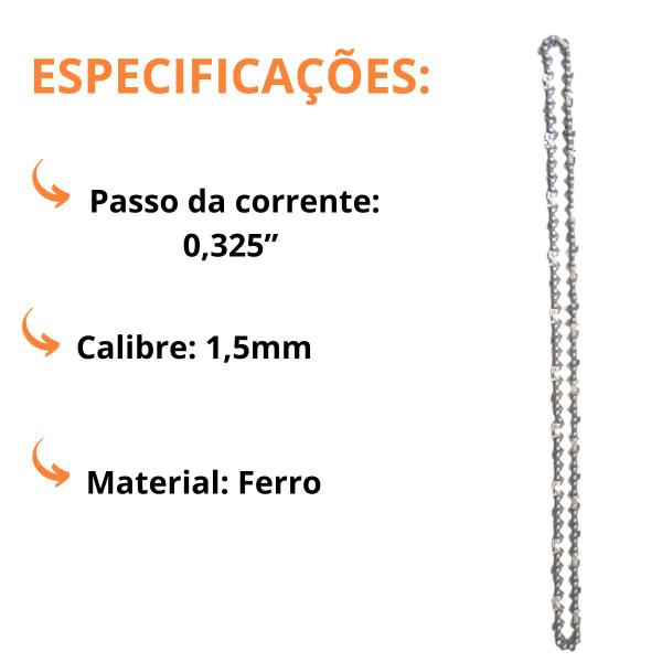 Imagem de Corrente P/ Motosserra 20 Polegadas 76 Elos Tração Calibre 1,5mm