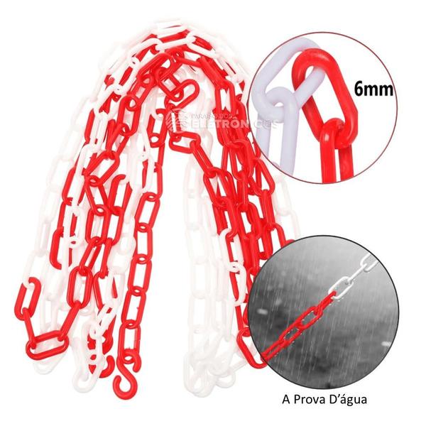 Imagem de Corrente Plástica de 10 Metros A Solução para Filas e Estacionamentos BOM7502