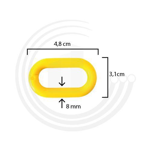 Imagem de Corrente Segurança Calha Isolamento Demarcação Plástica 8mm 10mt