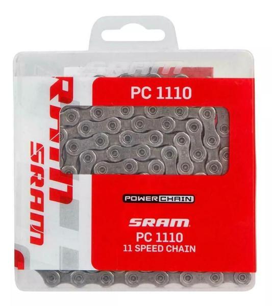 Corrente Sram Pc 1110 11v 114 Elos C/ Power Link - Original - Corrente SRAM PC-1110 114 elos Solid Pin Imagem de Corrente Sram Pc 1110 11v 114 Elos C/ Power Link - Original