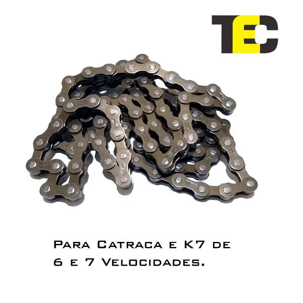 Imagem de Corrente Tec 6v 7v 18v 21v Não Index Fina 116 Elos C30 Sunrace Shimano Speed E Mtb