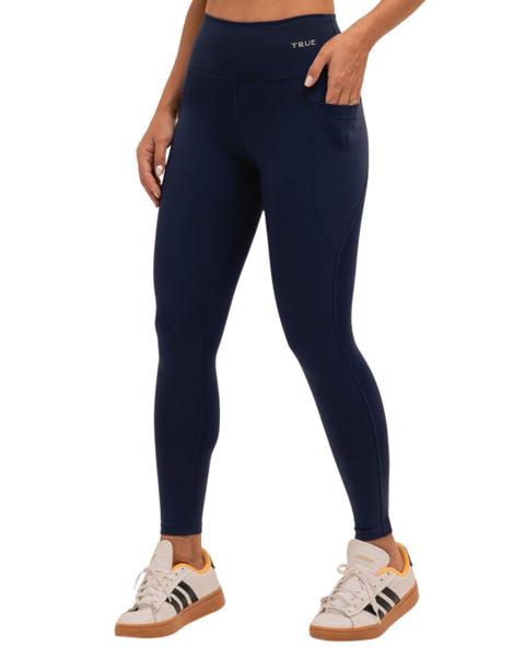 Imagem de Corsário Legging Capri Calça Fitness Emana Poliamida com Bolso Azul Marinho