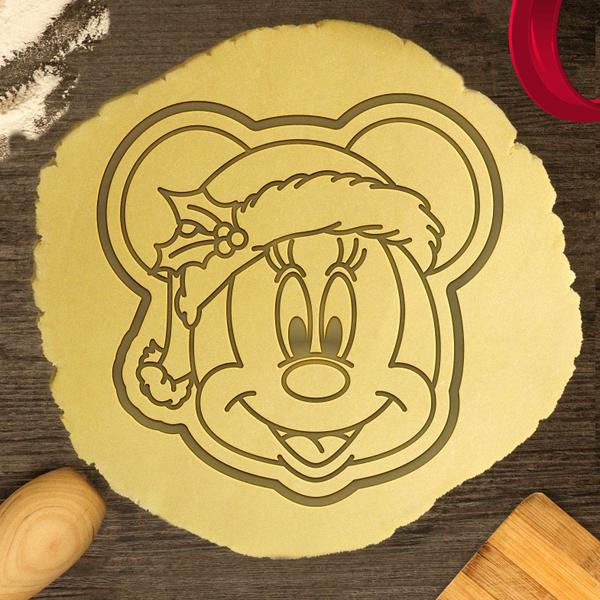 Imagem de Cortador Biscoito Cabeça MInnie Gorro Sorrindo