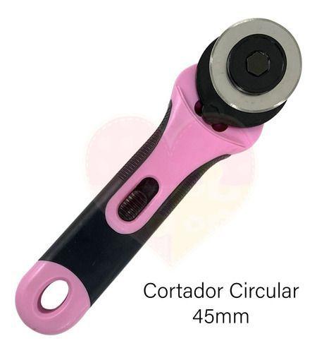 Imagem de Cortador Circular 45mm Rosa Papel Tecido Eva Patchwork 