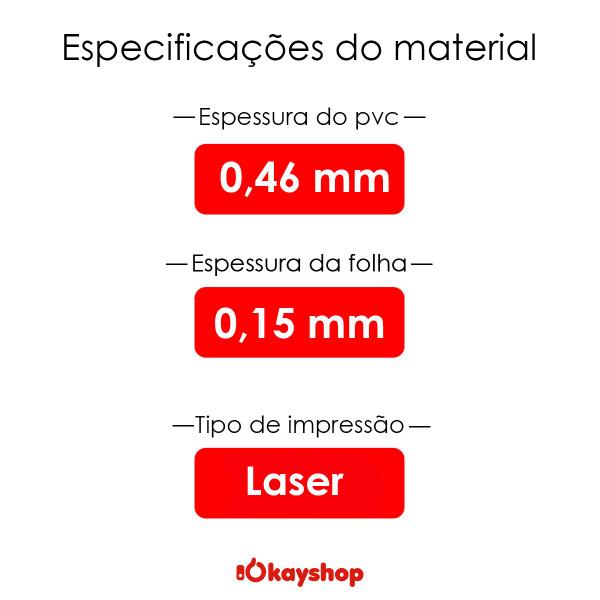 Imagem de Cortador Crachá 86x54mm 50 Placas Pvc C/ 100 Folhas A Laser