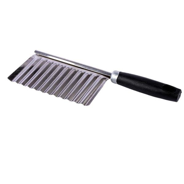 Imagem de Cortador de batatas/legumes ondulado Inox 20x6,5cm resistente