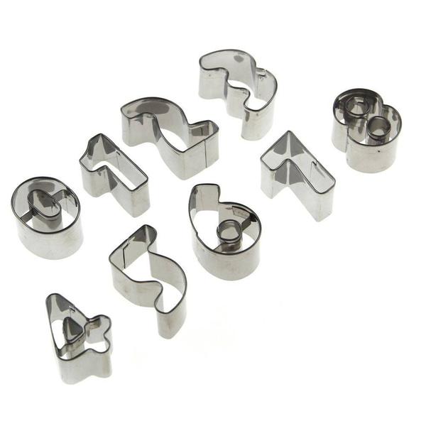Cortador de Biscoito e Massas Numeros em Inox 09 Peças - Carisma Imagem de Cortador de Biscoito e Massas Numeros em Inox 09 Peças