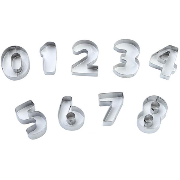 Cortador de Biscoito e Massas Numeros em Inox 09 Peças - Carisma Imagem de Cortador de Biscoito e Massas Numeros em Inox 09 Peças