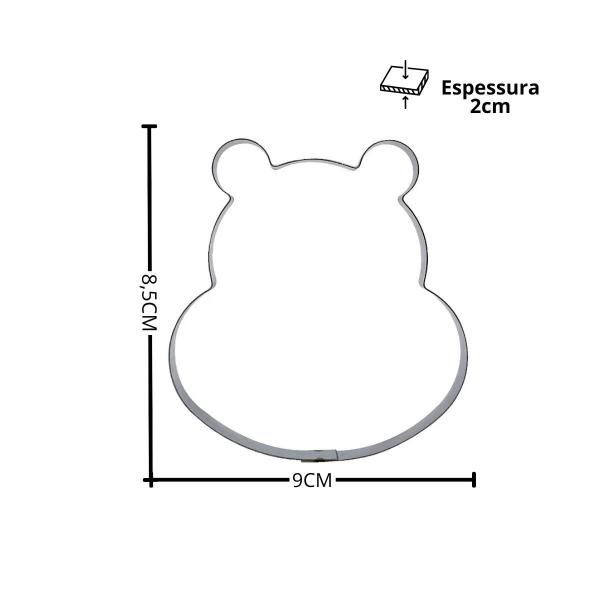 Imagem de Cortador De Biscoito Em Aço Inox Formato Hipopotamo